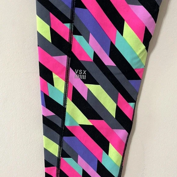 Victoria’s Secret Sport Knockout Neon Geometric Pattern High Rise Leggings - Picture 7 of 7